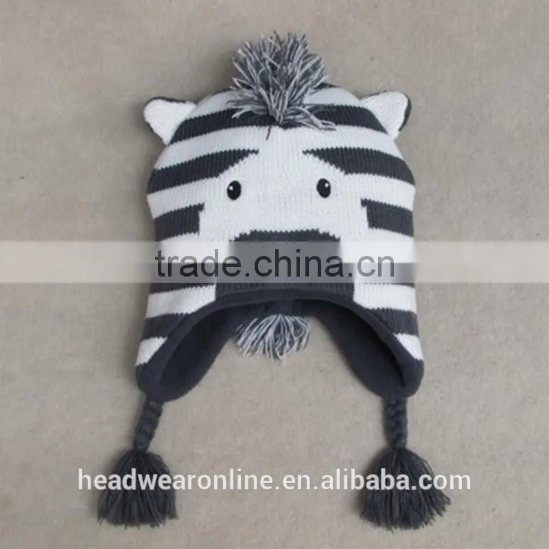 Kid Size Animal Knitted Crochet Earflap Hats