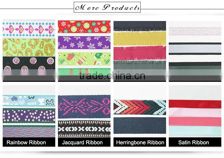 Cheap rainbow grosgrain single satin ribbon for apparel /gift box