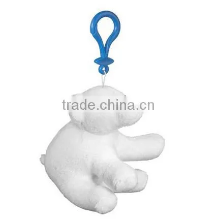 Plush teddy bear keychain white stuffed custom cheap bear keychain