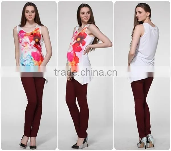 Factory supply Fashion design ladys chiffon blouses womens hot sex images waiste for pregnant women