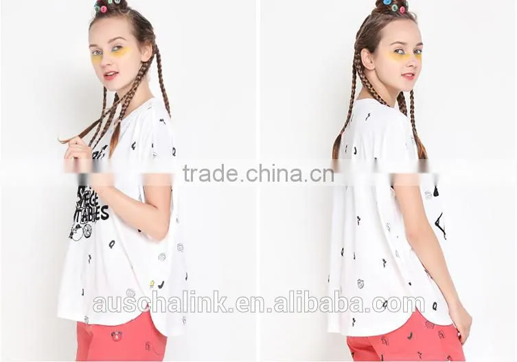 summer lady street funny round neck hip hop t shirt OEM service