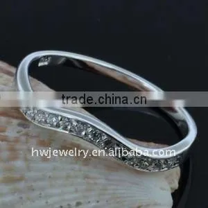one row silver ring