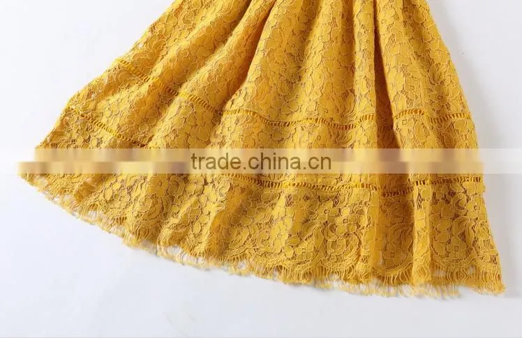 F20046A High quality women elegant dress wear high waist bodycon lace dress