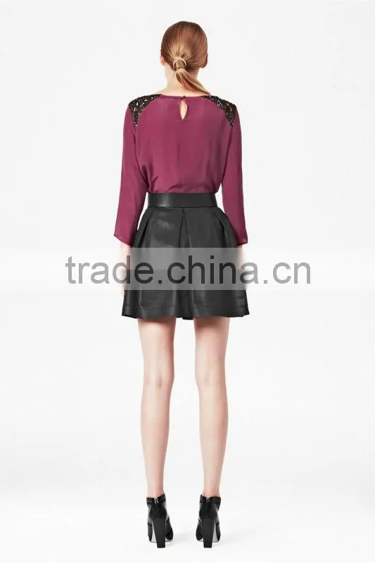 Ladies Crepe Tunic Top with Sequins