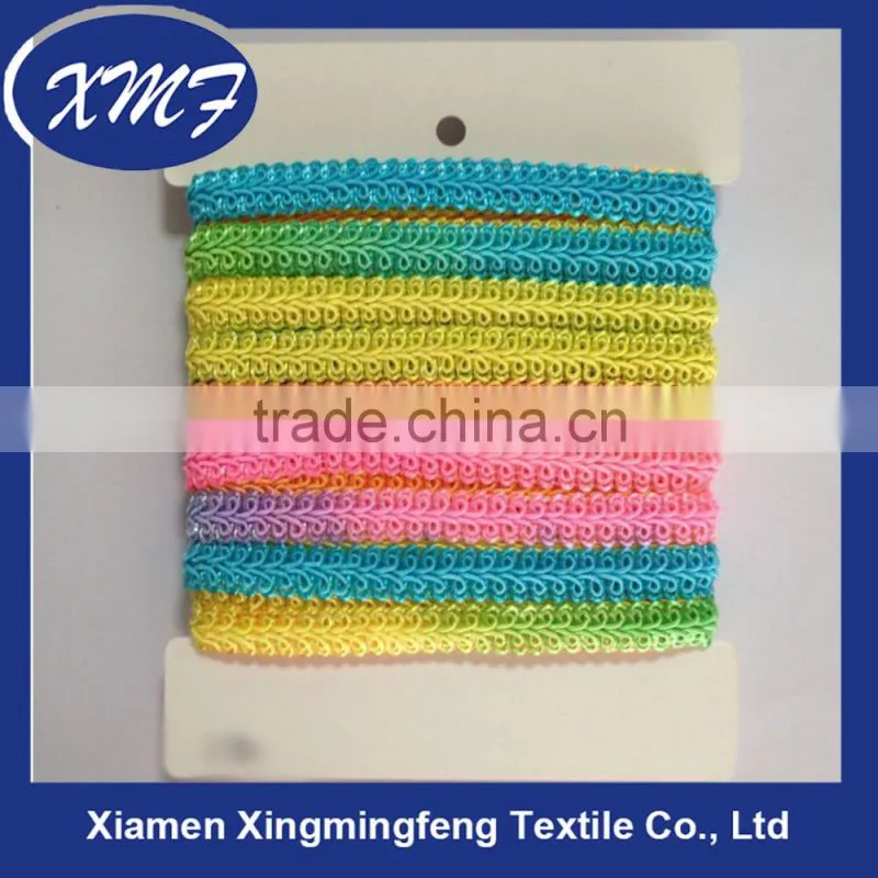 frill cord ,ruffle lace string ,colorful polyester sting