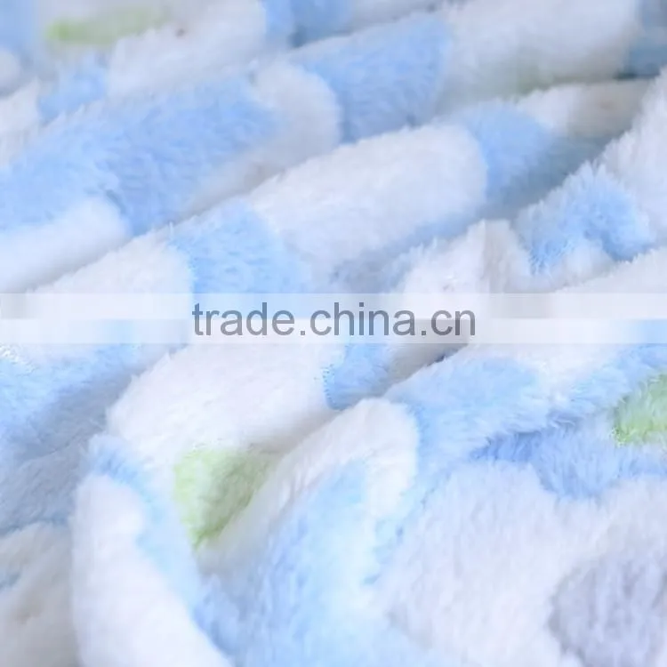 100% polyester super soft cartoon printed and Jacquard baby blanket