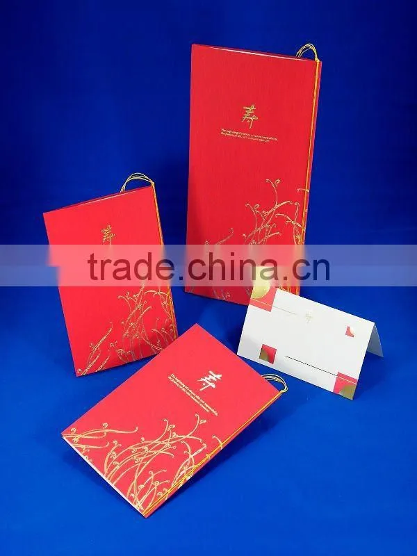 Japan Wedding Invitation Card 'KASUGA RED' Wholesale