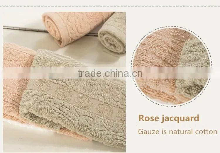 custom emboss logo hotel bath face hand towel