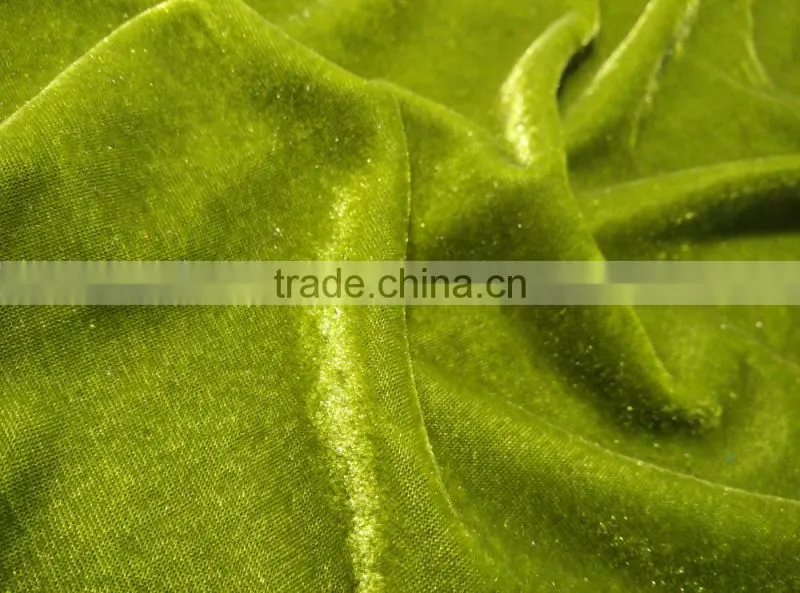 plain dyed spun velvet fabric/knitted fabric