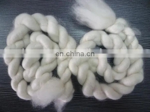 China combed Cashmere Tops Roving White16.0-18.0Micron 44mm