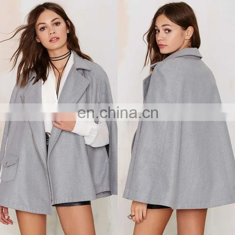 2015 latest new design cape coat for women