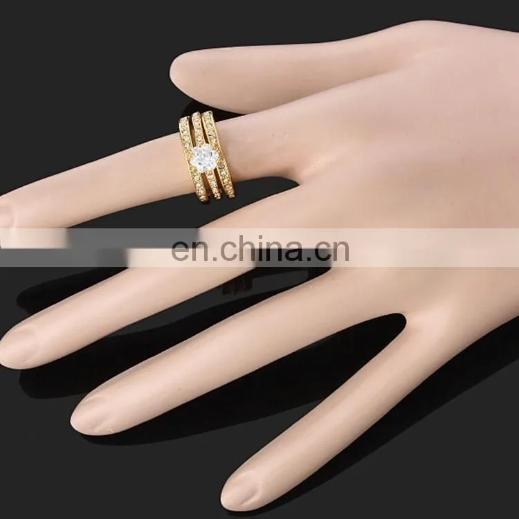 Size 5.5-9 Fashion Wedding White zircon Jewelry New Ring Set