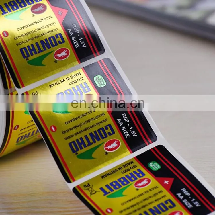 PVC color printing self-adhesive stickers/customized product metalized labels stickers
