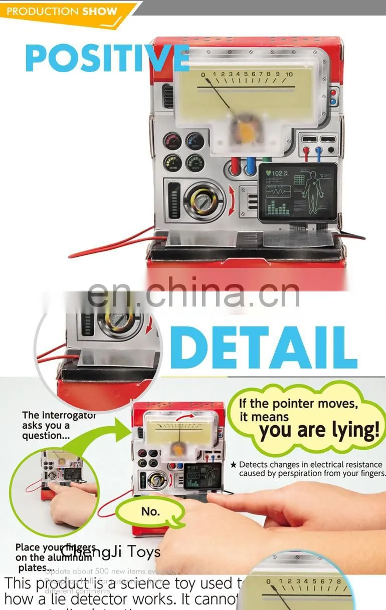 Educational innovate design lie detector set make your own plastic toys