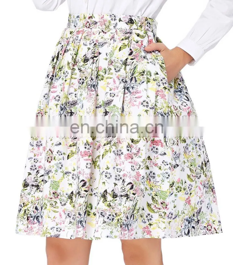 19 Colors ! Grace Karin Colorful Cheap Occident Short Printed Cotton 50s Reto Skirt CL6294-18#