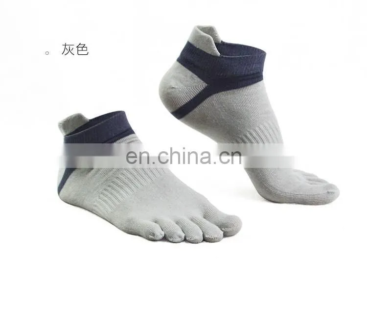 Toe Socks 100% Cotton Low Cut Five Finger Socks Athletic for Men#WZ-01