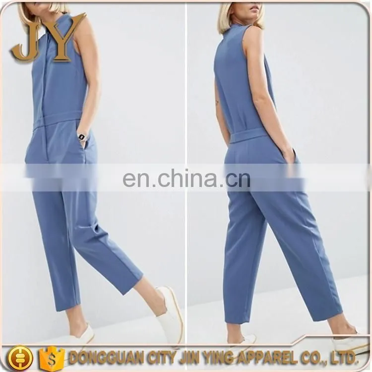 Latest design rompers for fashion women new color plain ladies jumpsuits