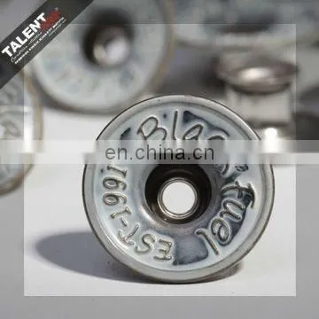 custom brand logo aluminum metal jeans button