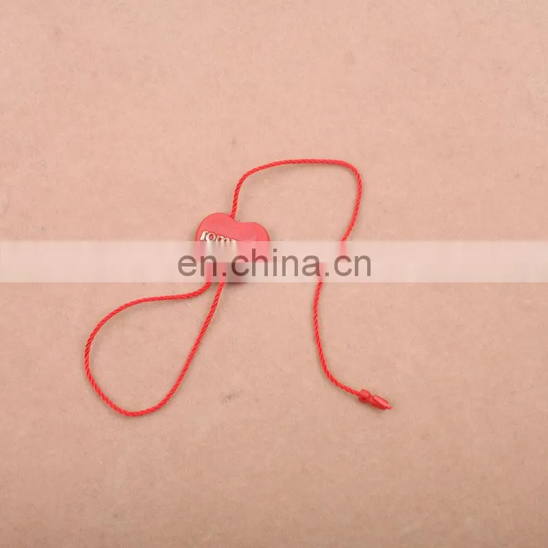 BSCI Custom fashion seal tags garment plastic hang tag for clothing