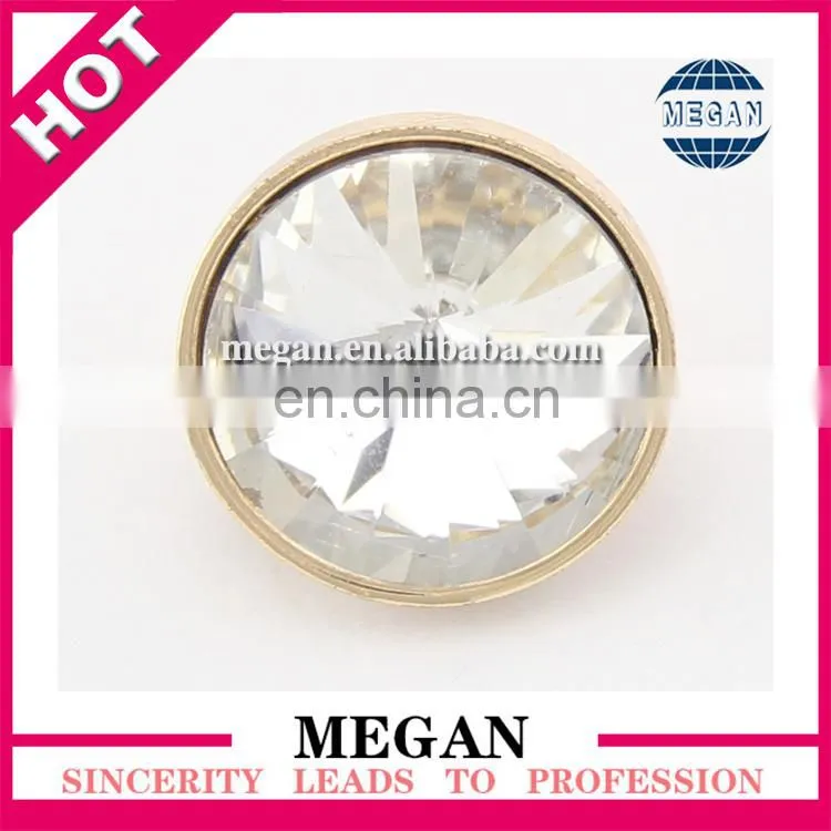 2016 new handmade large flower crystal rhinestone garment button for dress