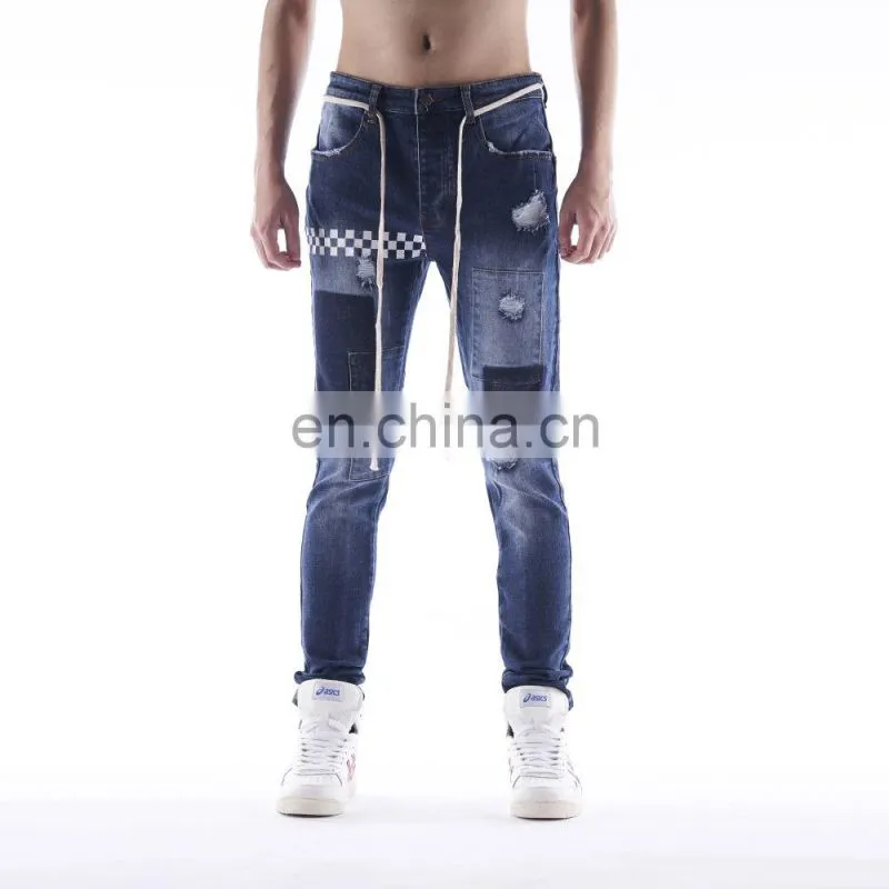 DiZNEW Italian Mens Strange Straight Leg Fit Stylish Jeans men