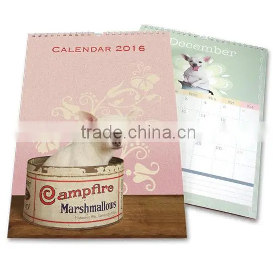 dog customized print promotional wall calendar