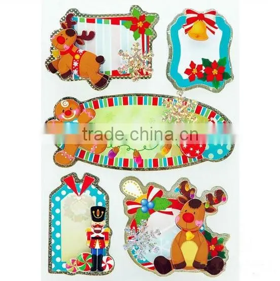 Christmas Gift Tags Foil Sticker Festive Gift Tags
