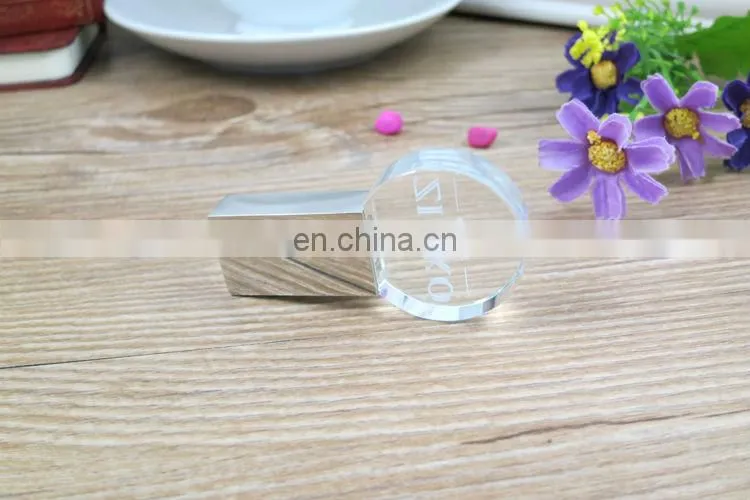 Customized logo promotional advertising USB flash drive USB 2.0 thumb plastic crystal usb flash drive