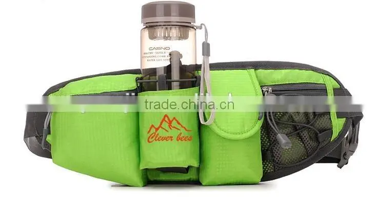 Outdoor Sports Fanny Waist Pack Unisex, Adjustable Strap Travel Sport Running Waist Bag with Water Bottle Storage Mesh Pocket