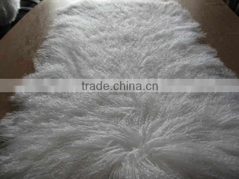 mongolian sheep skin fur rug