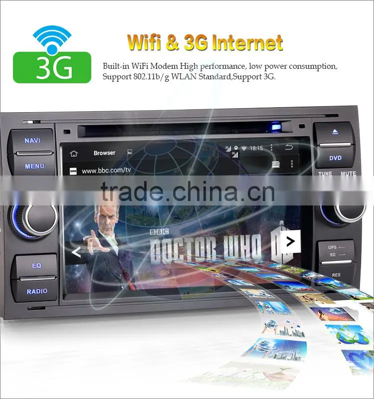 Erisin ES2301F 7" Touch Screen 2 Din Car DVD Player for Transit Mondeo C-Max