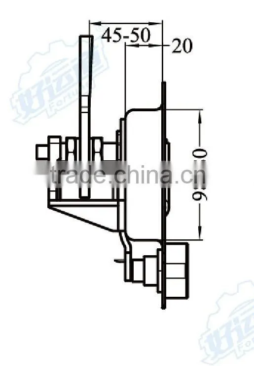 03104 Recessed T Handle Lock with Dust Proof Cap