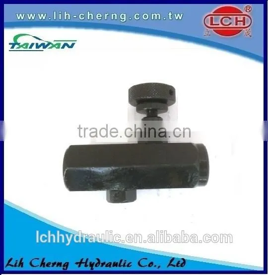 adjustable hydraulic one way throttle valve