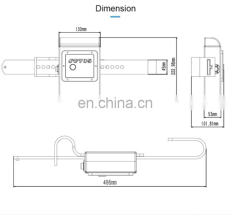 GPS container lock tracker JT705 lock unlock by QR code on site and SMS software APP remotely