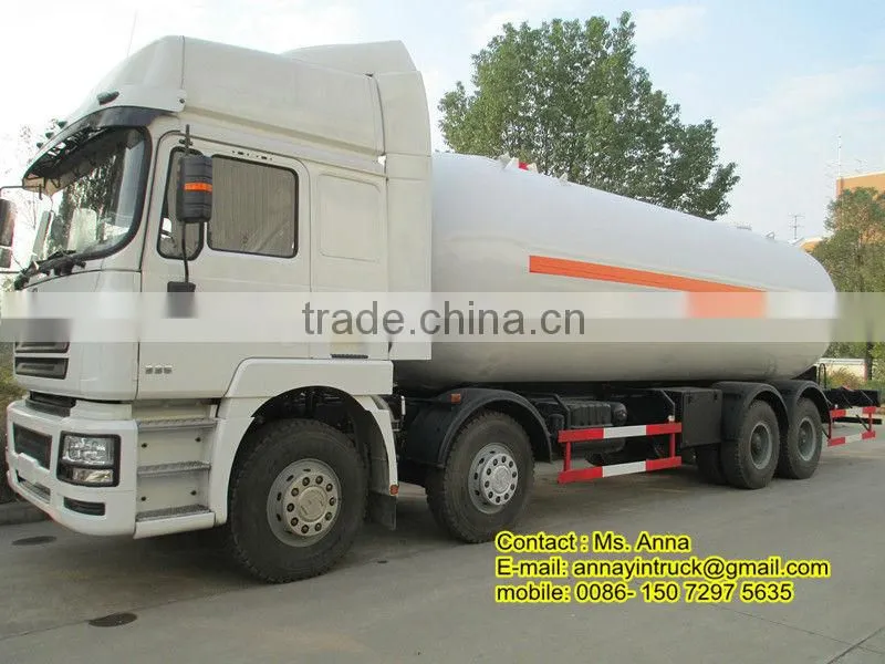20-35CBM Shacman 8x4 336hp LPG tank truck LPG storage truck lpg tanker transportation truck