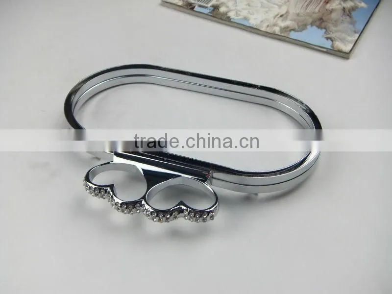 shiny oval metals box frame crystal frame