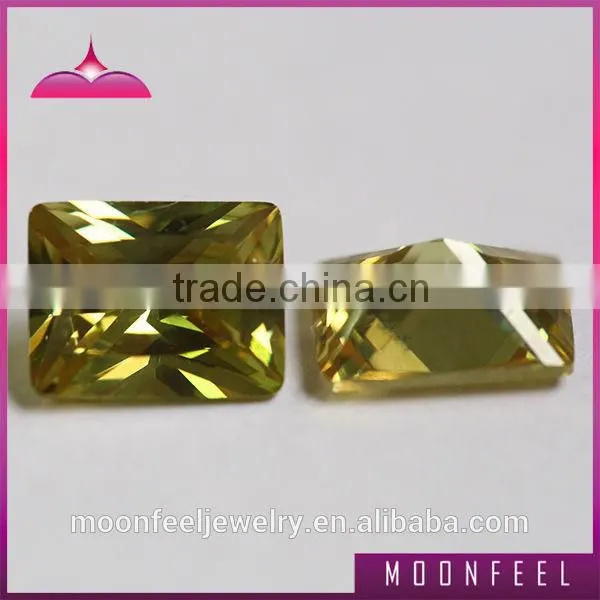 rectangle cut color change cz synthetic gemstones