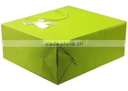bright green color gift paper bag