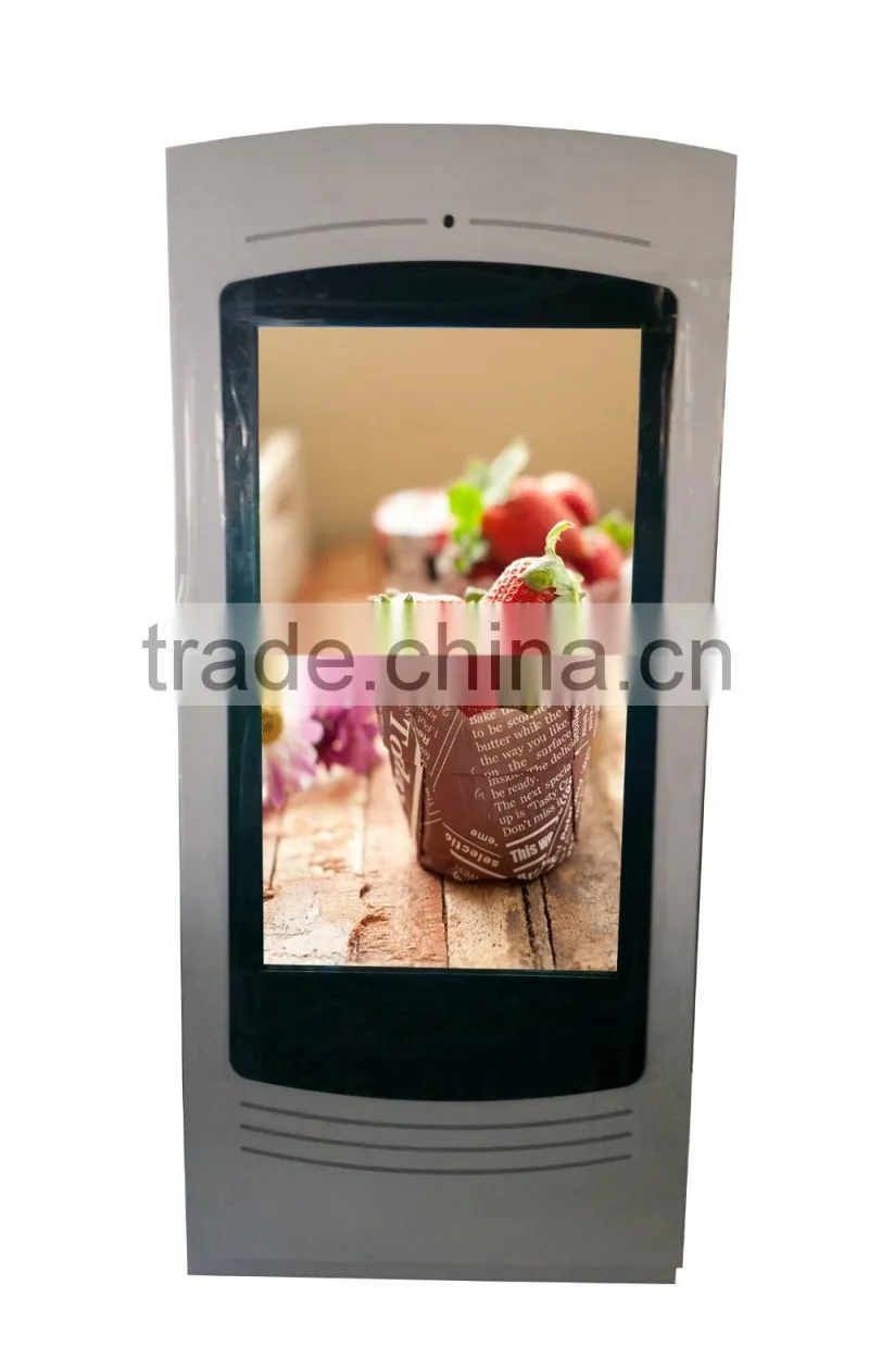 Smart HD wifi shopping mall supermarket touch screen floor stand 65 inch LCD advertising kiosk display