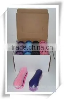 12 pcs 8-shaped horse dandy brush in display box for show