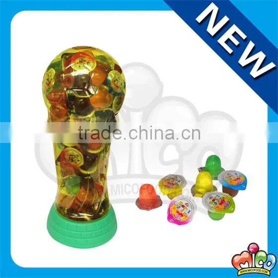 fruit mini cup jelly in World Cup jar