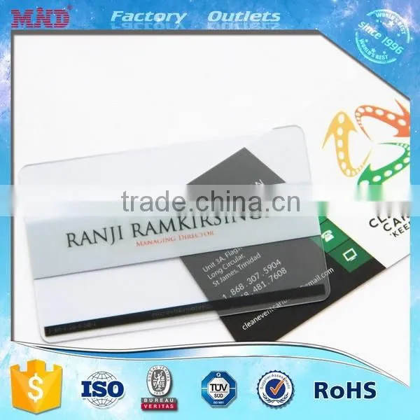 MDC31 13.56mhz rfid pvc 1K S50 transparent nfc card