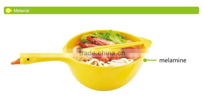 D724 2016 New Product Swan Bowl Salad Bowl Melamine Plastic Bowl