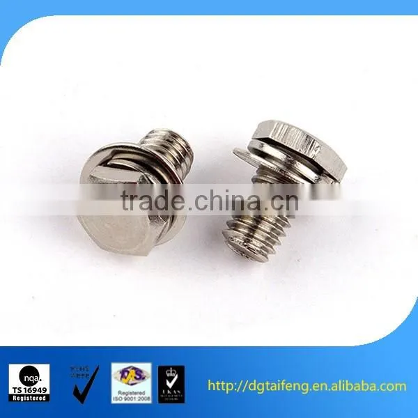 stainless steel hex head plain washer machine combination screw bolt
