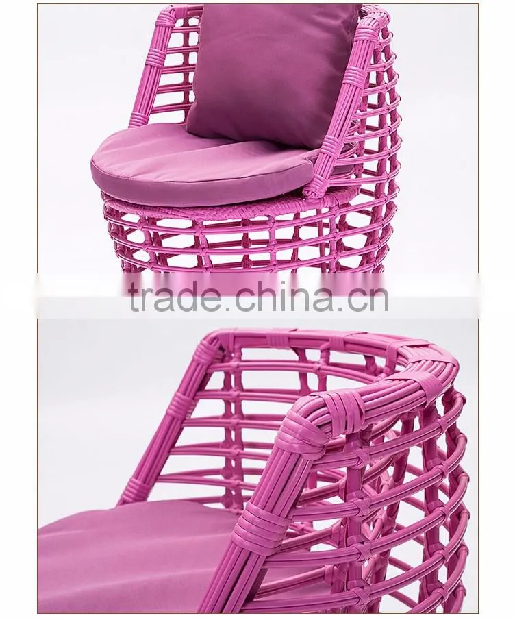 Modern Coffee Tables Rattan Patio 3PCS Garden Coffee Outdoor Dining Table And Chair Set
