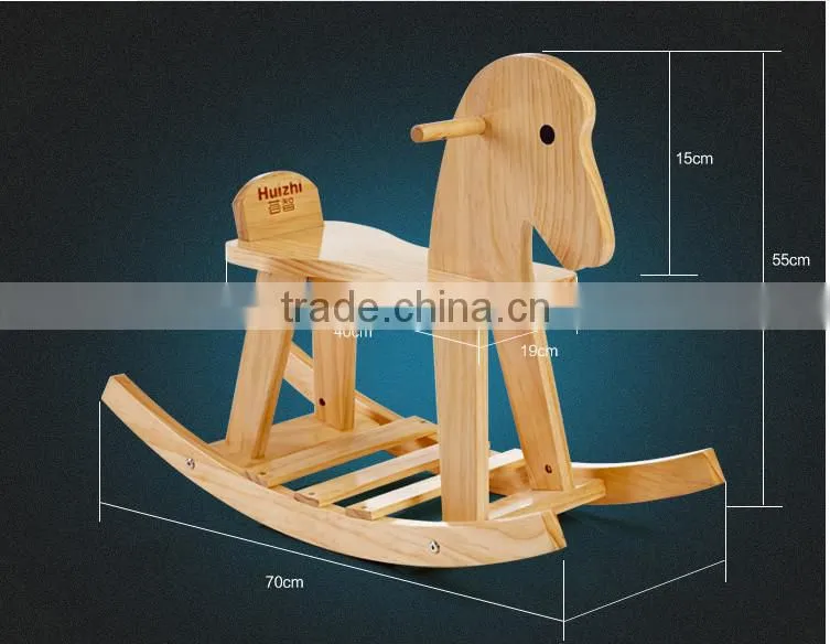 wood animal rocking horse for baby riding