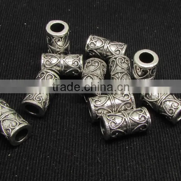 JS1155 Wholesale gold carved tube spacer beads,DIY Jewelry Spacer Beads