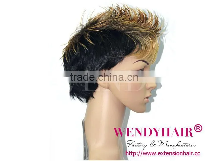 Tangle free no shedding best quality fashion and unique style Wendy wig short hair