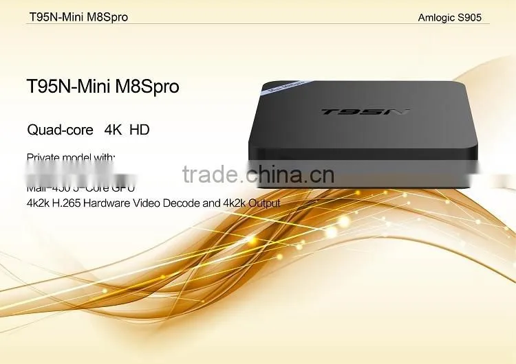 Vensmile s905 tv box T95N with kodi 16.0 installed kodi tv T95N tv box