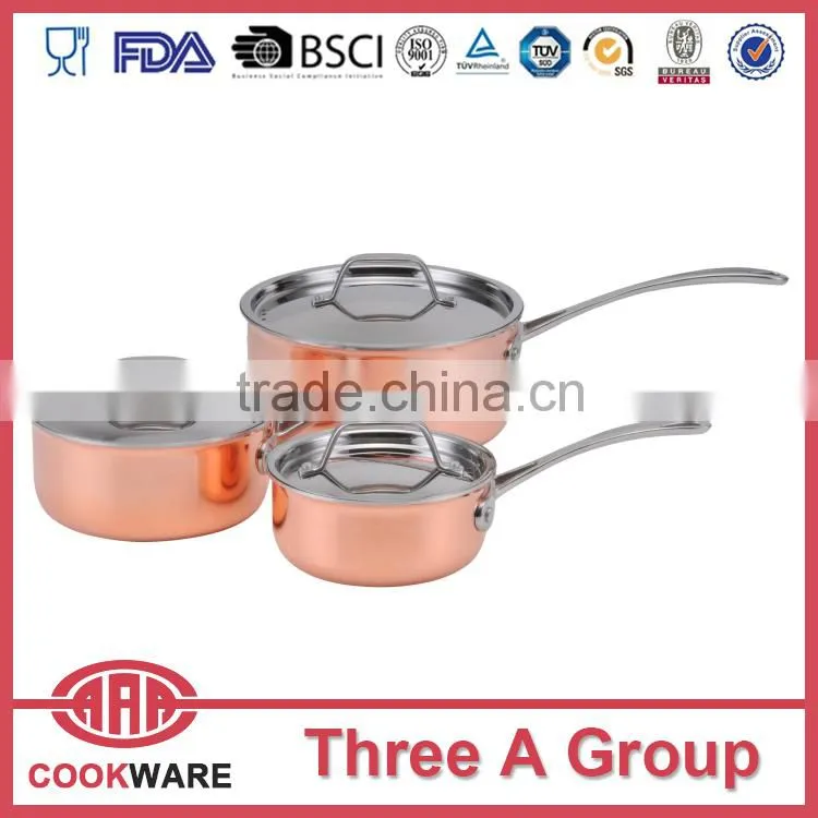 DW 3ply copper cookware set for wholesale